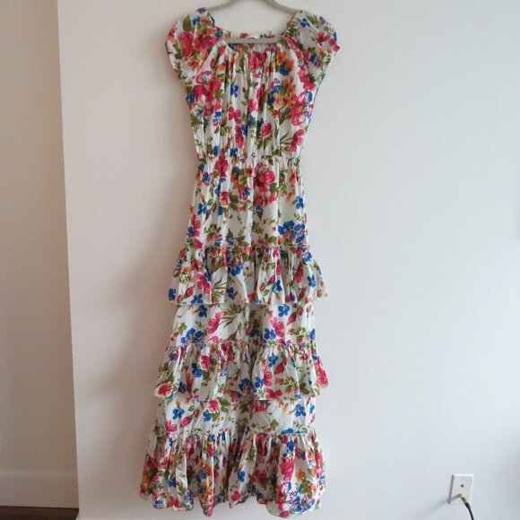 EYWASOULS MALIBU Inka Tiered Floral Maxi Dress Bohemian Summer - Size XS / S - Picture 3 of 16
